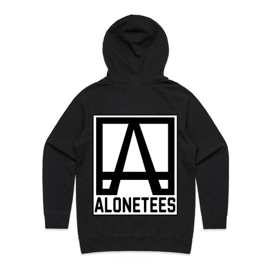 Launch Logo Pullover Hoodie (Women’s) — AloneTees 2025 Drop