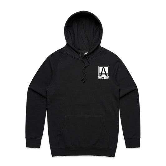 Launch Logo Pullover Hoodie (Men’s) — AloneTees 2025 Drop