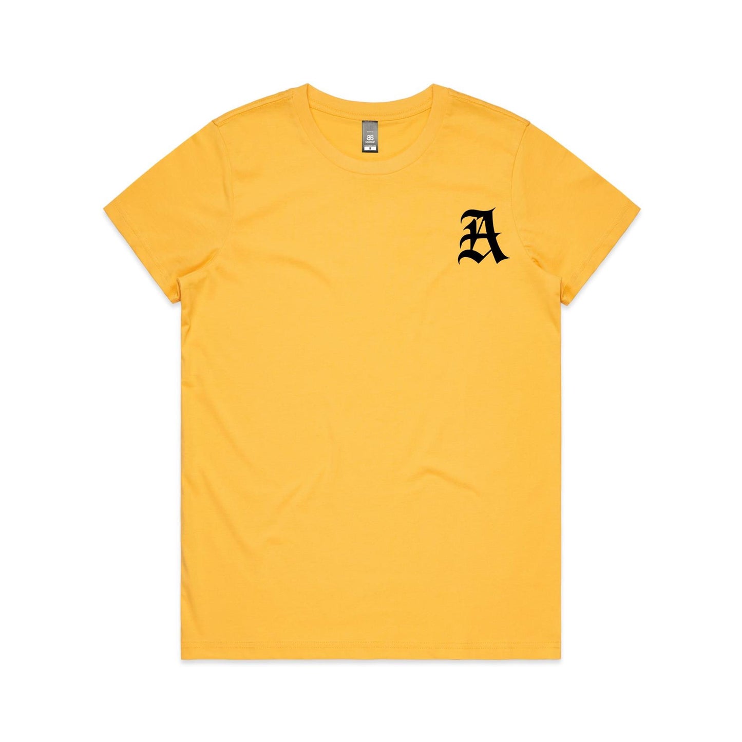 AloneTees “Classic A x Stretch Back” Logo T-Shirt — Women’s Fit