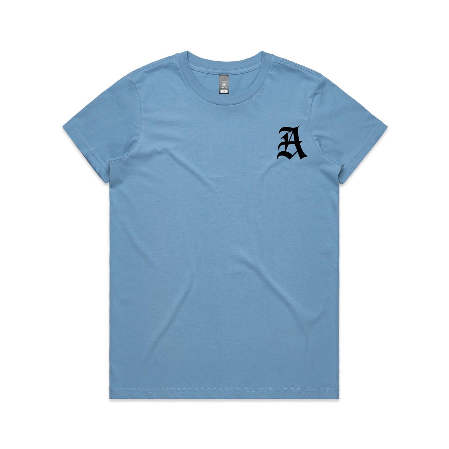 AloneTees “Classic A x Stretch Back” Logo T-Shirt — Women’s Fit
