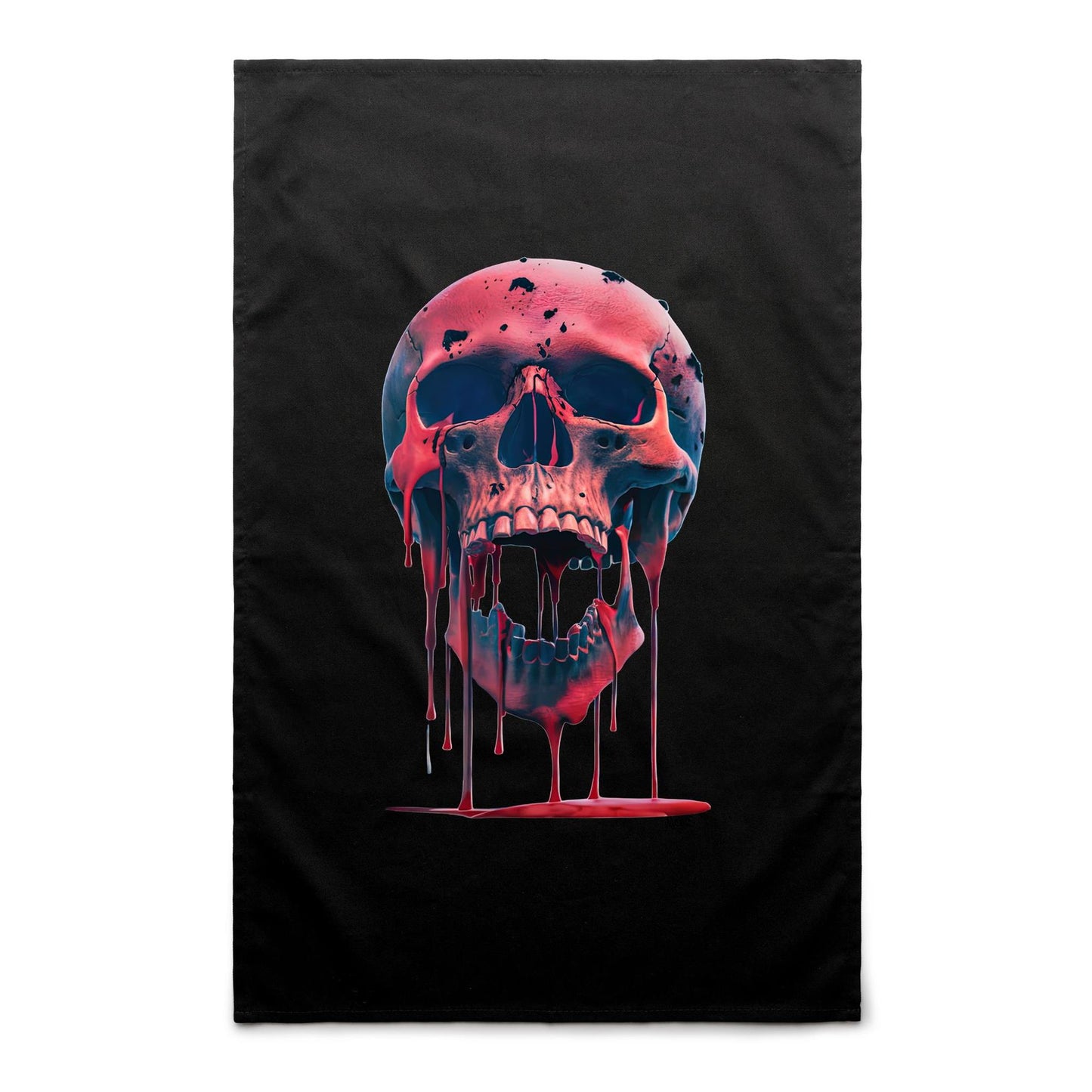 //H:25_PINKSKULL TEA TOWEL