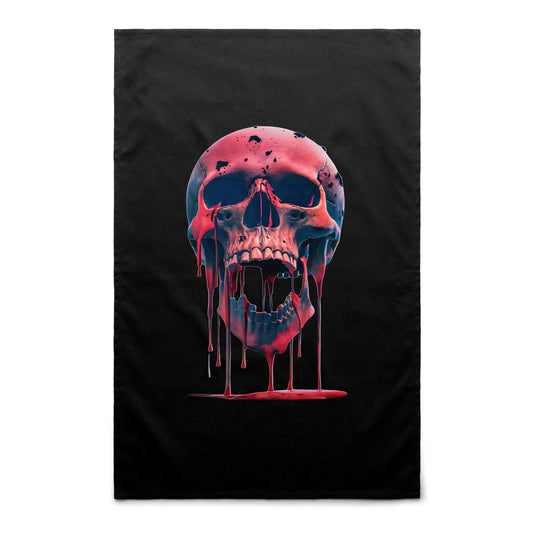 Skull Graphic Tea Towel — AloneTees Halloween Drop