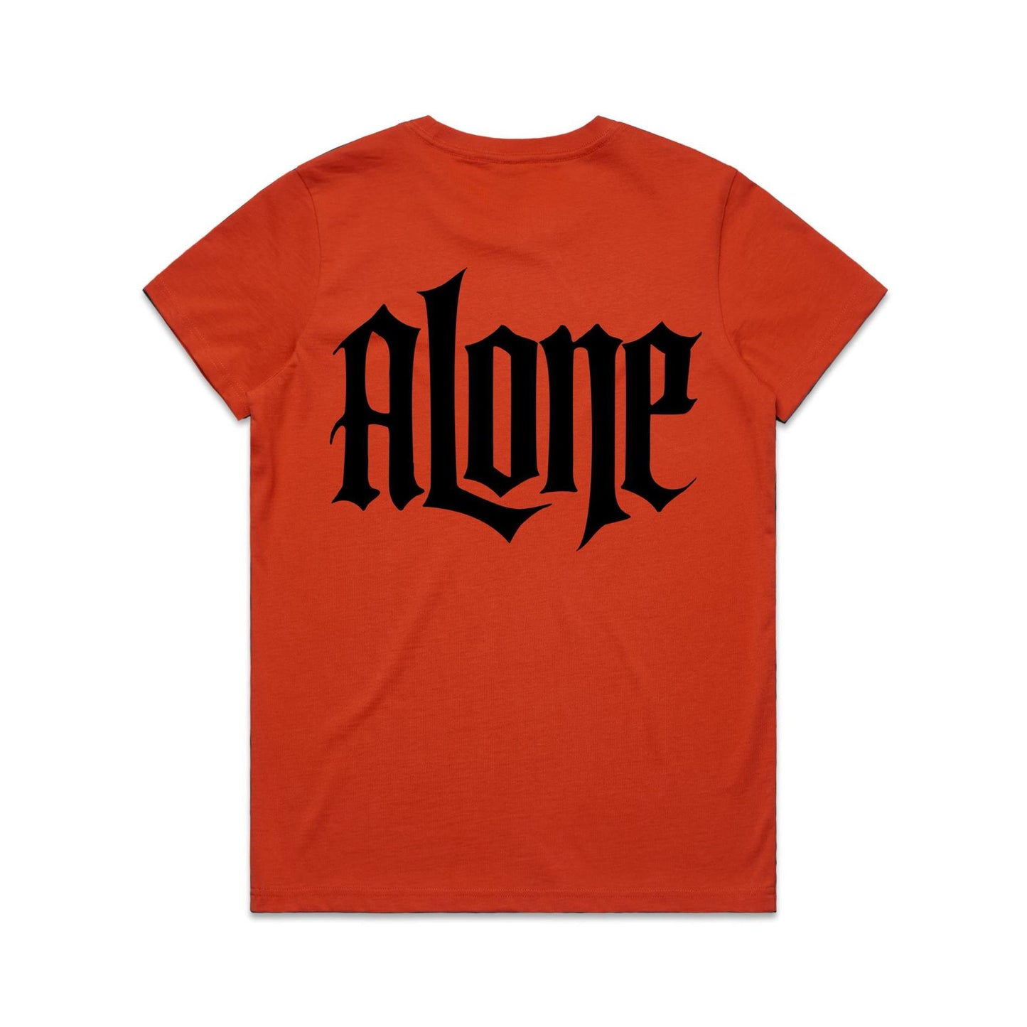 AloneTees “Classic A x Stretch Back” Logo T-Shirt — Women’s Fit