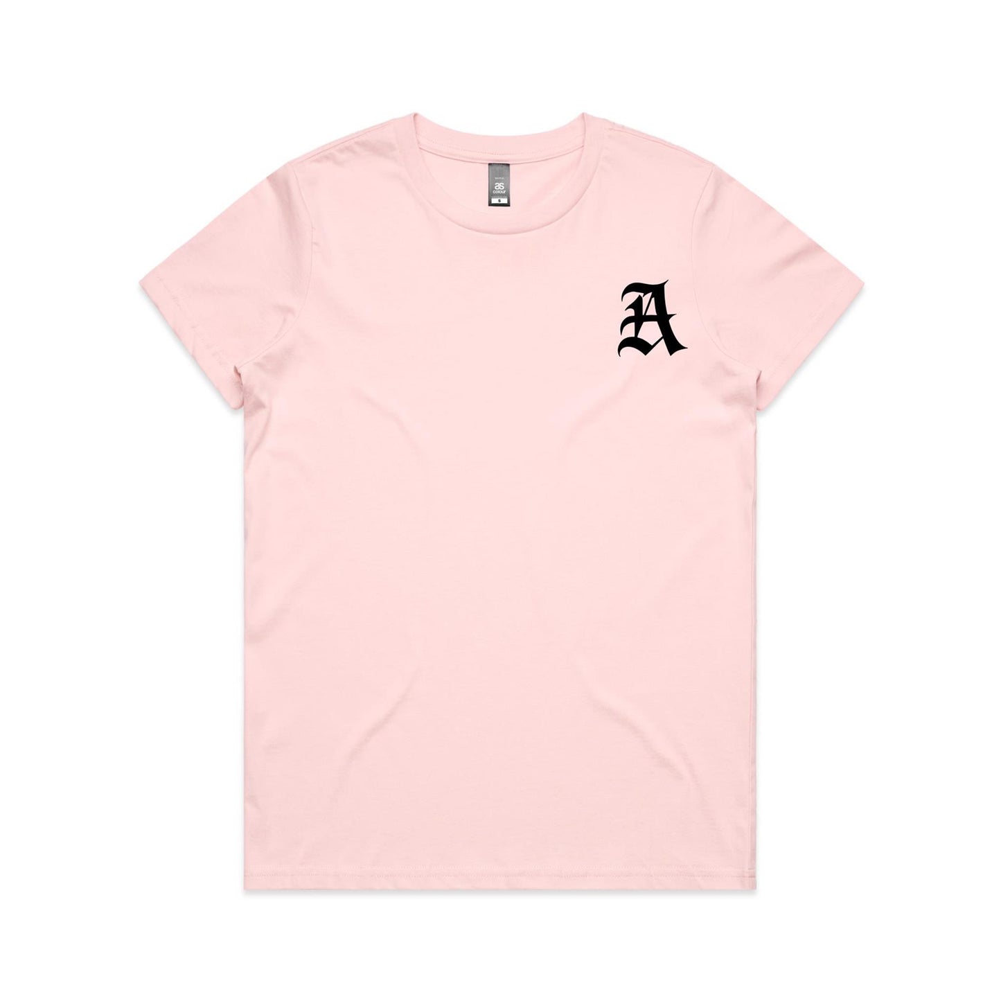 AloneTees “Classic A x Stretch Back” Logo T-Shirt — Women’s Fit