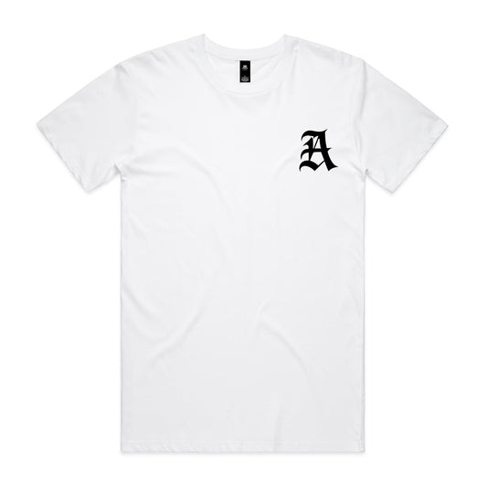AloneTees “Classic A x Stretch Back” Logo T-Shirt Men’s Fit