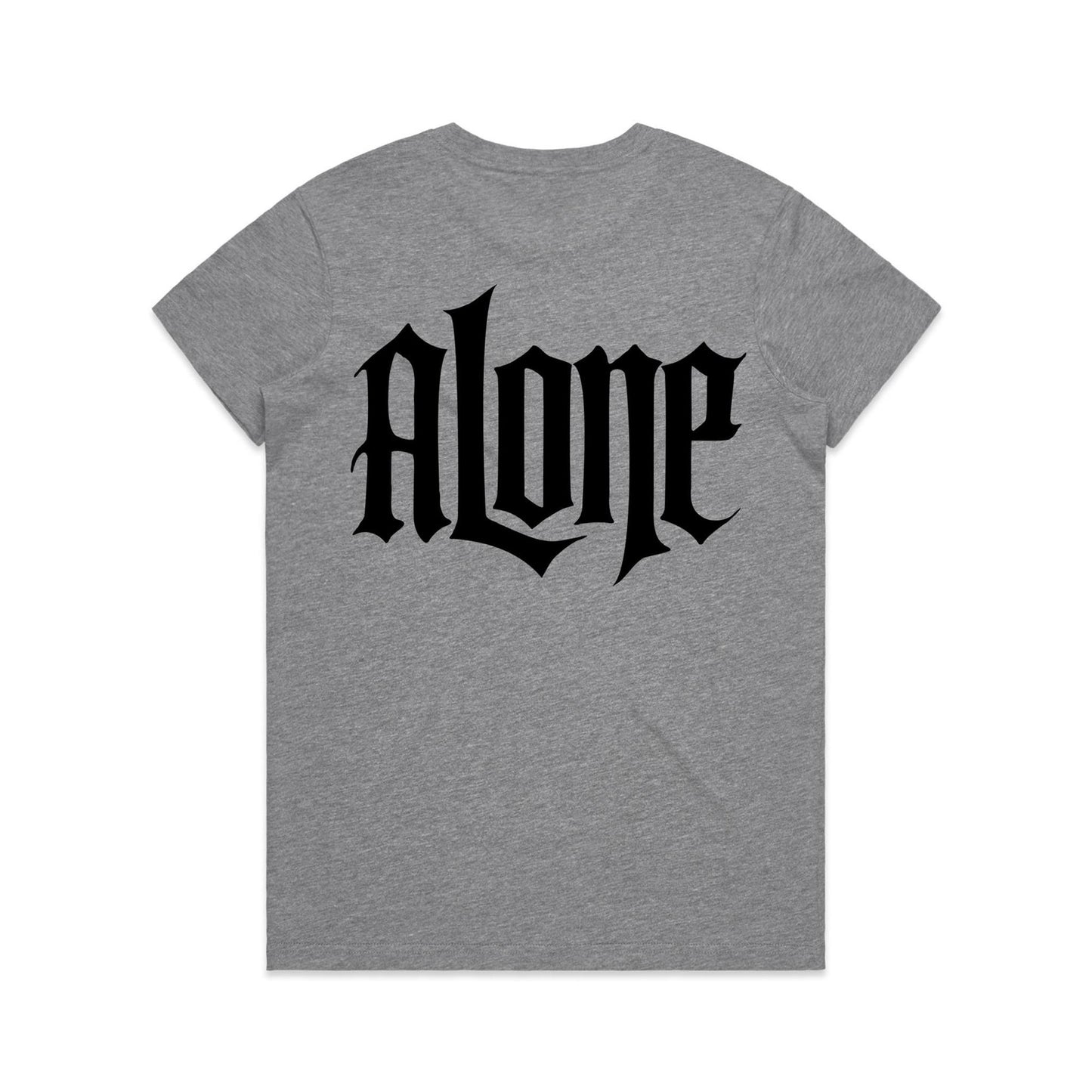 AloneTees “Classic A x Stretch Back” Logo T-Shirt — Women’s Fit
