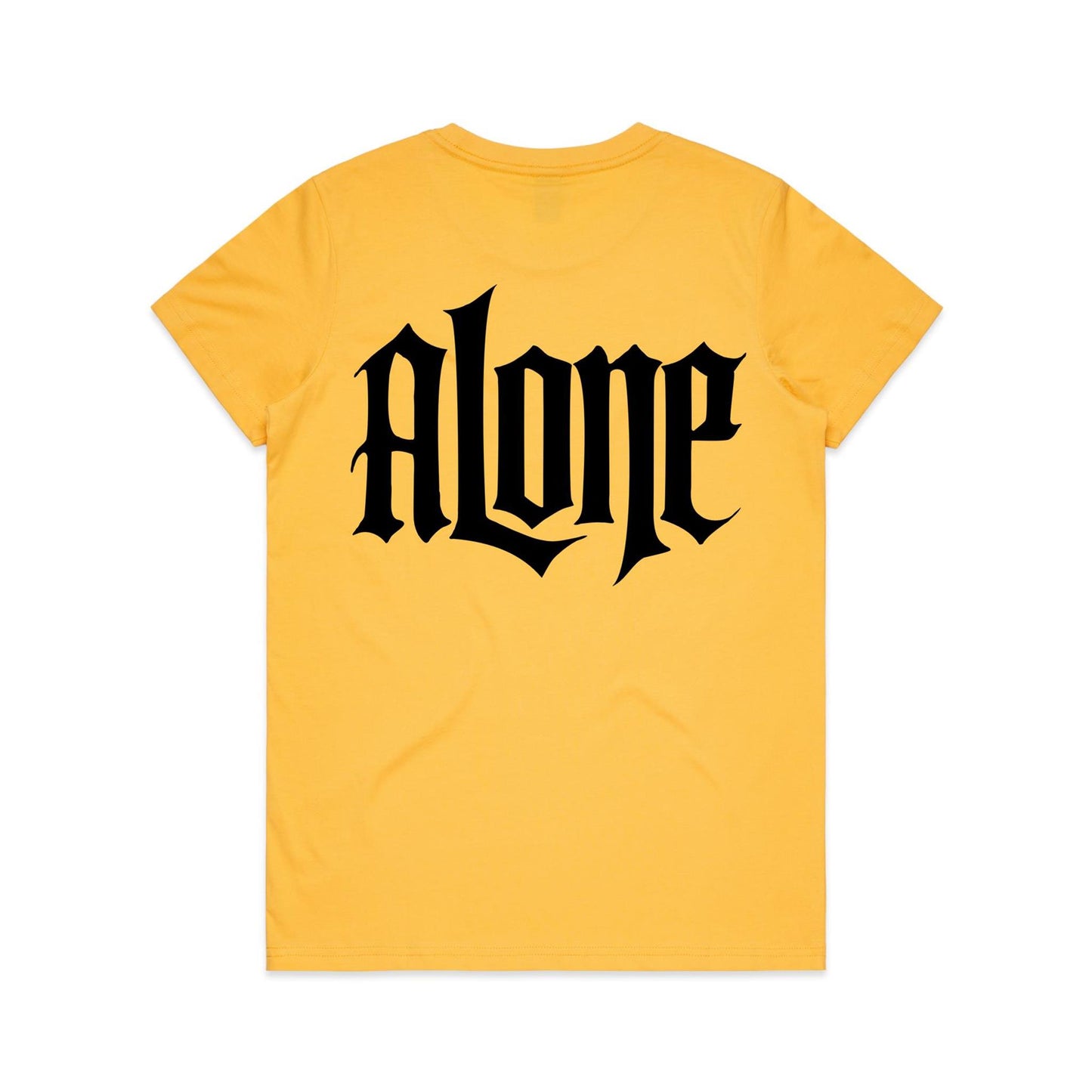 AloneTees “Classic A x Stretch Back” Logo T-Shirt — Women’s Fit