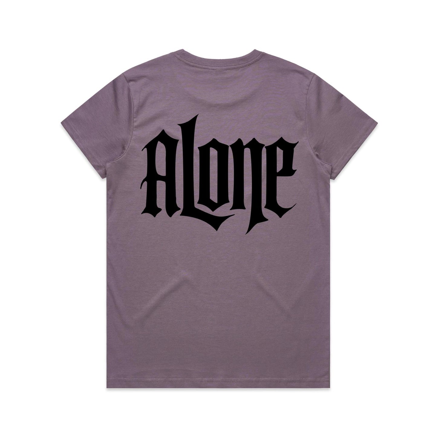AloneTees “Classic A x Stretch Back” Logo T-Shirt — Women’s Fit